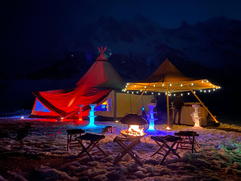 Anniversaire entreprise expérience tipi montagne 