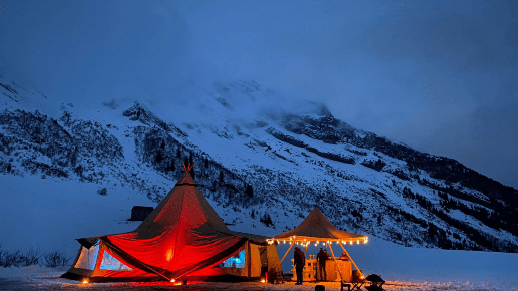 Anniversaire entreprise expérience tipi montagne 4